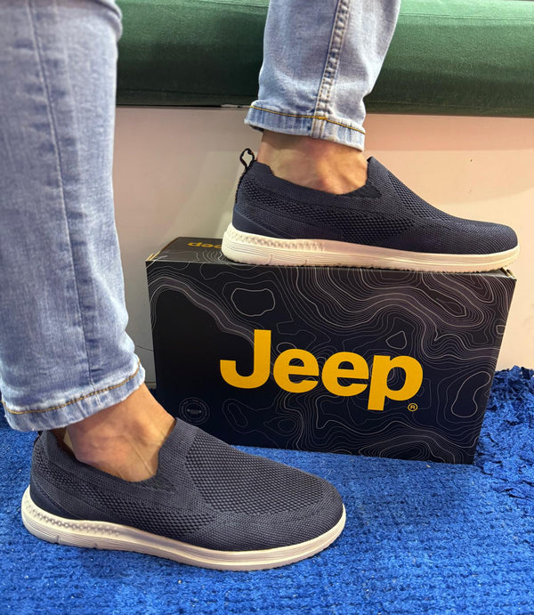 Slip-on uomo jeep in tessuto navy karoo slip on jm51010a