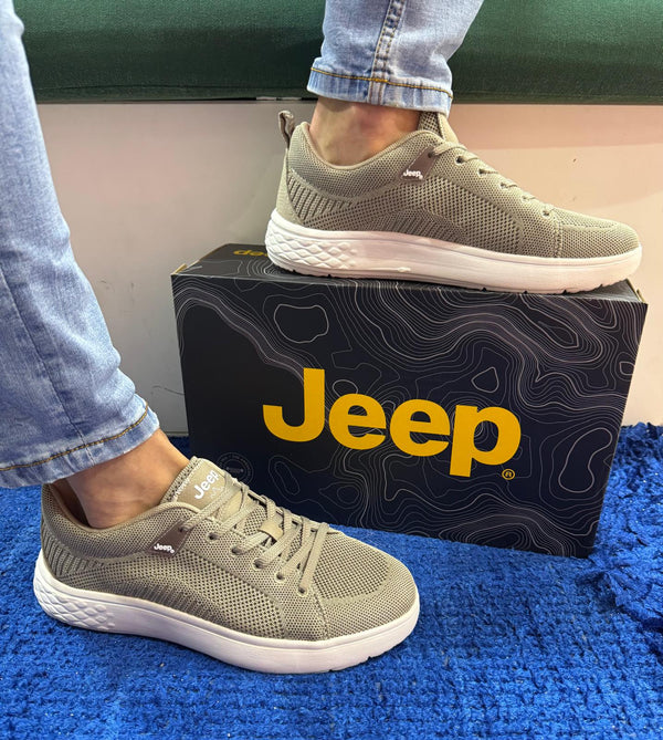 Sneakers uomo jeep in tessuto sand kobi derby jm51020a