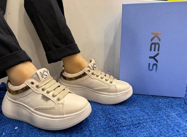 Sneakers donna keys crema/beige k11274