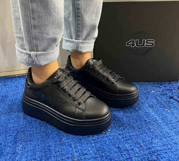 Sneakers donna 4us by Cesare Paciotti black 4bv139