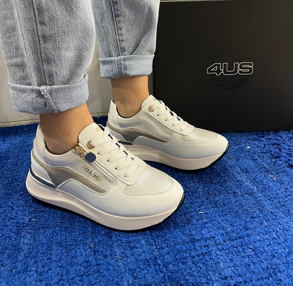 Sneakers donna 4us by Cesare Paciotti white 4bx107