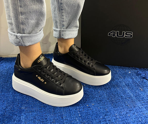Sneakers donna 4us by Cesare Paciotti black 4bx102