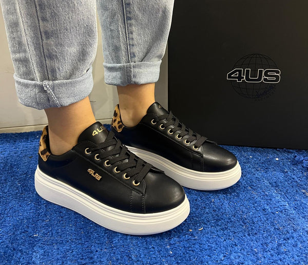 Sneakers donna 4us by Cesare Paciotti black 4bx101