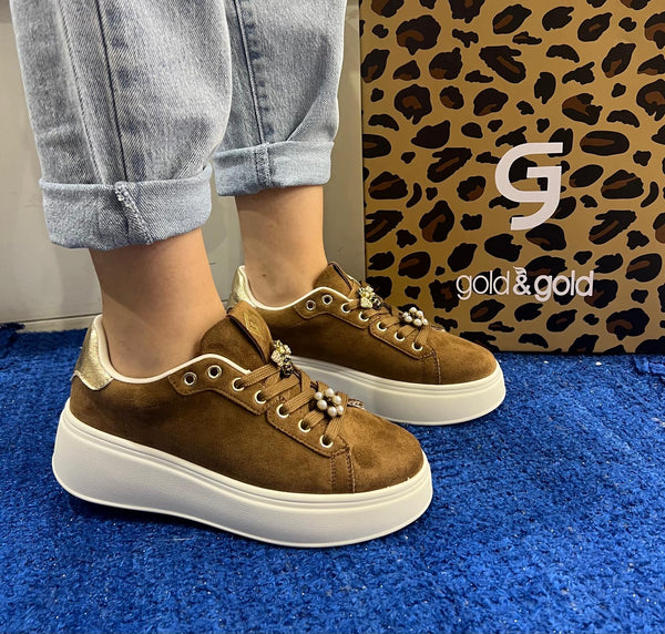 Sneakers donna gold&gold camel gb879