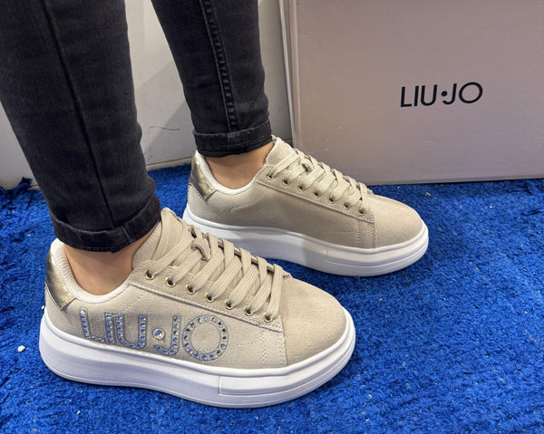 Sneakers donna liu jo platform in camoscio rope/light gold babol01