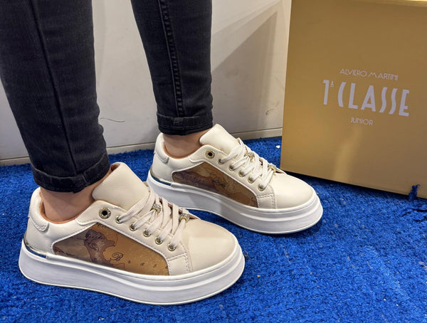 Sneakers donna platform alviero martini 1ᴬ classe off white/geo beige 2261 0289