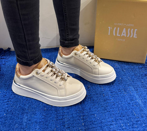 Sneakers donna platform alviero martini 1ᴬ classe off white/geo beige 2270 0289