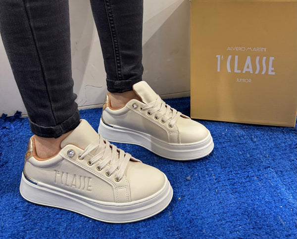 Sneakers donna platform alviero martini 1ᴬ classe off white/geo beige 2268 0289