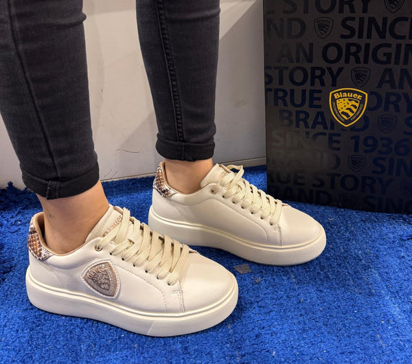 Sneakers donna blauer cream/pyton f5venus01/pyt