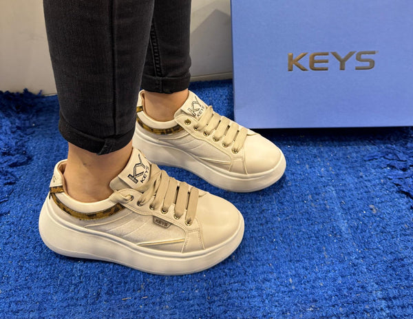 Sneakers donna keys crema/beige k11274