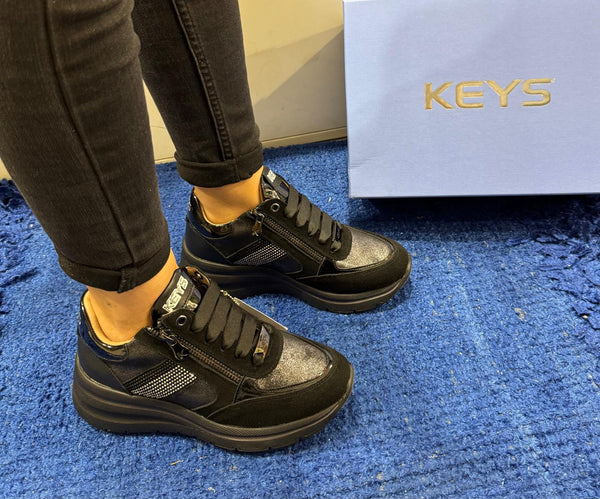Sneakers donna keys black/silver k11264