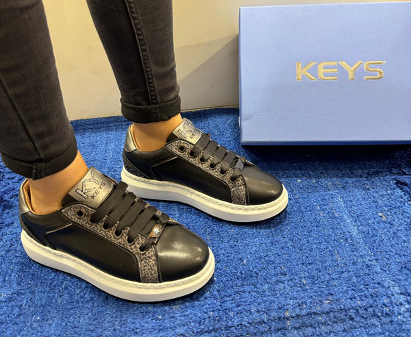 Sneakers donna keys black/piombo/canna di fucile k11201