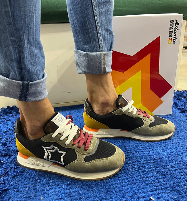 Sneakers uomo atlantic stars military/black mennea 1010-0701