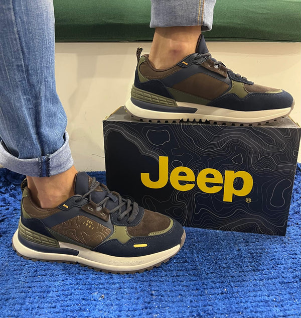 Sneakers uomo jeep dk navy/dk brown ground jm52080a