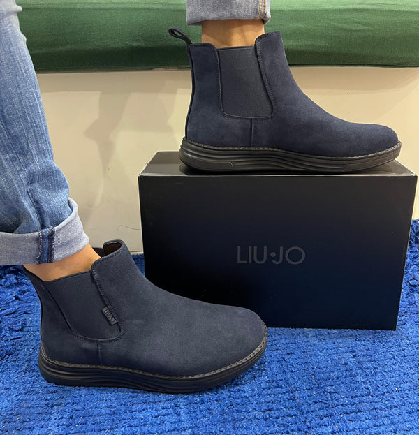 Stivaletto uomo liu jo camoscio navy riva10
