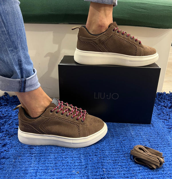 Sneakers uomo liu jo camoscio brown big05